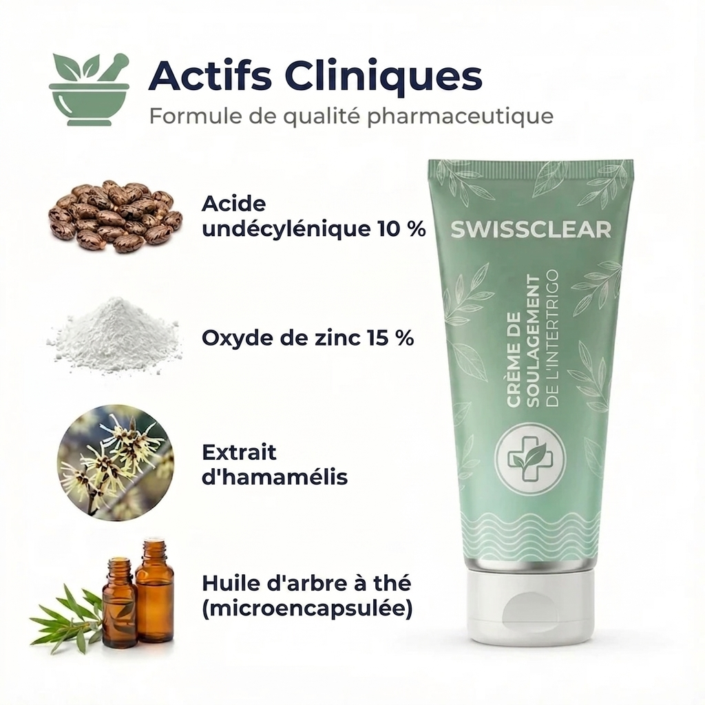 Swissclear Crème de Soulagement de l'Intertrigo